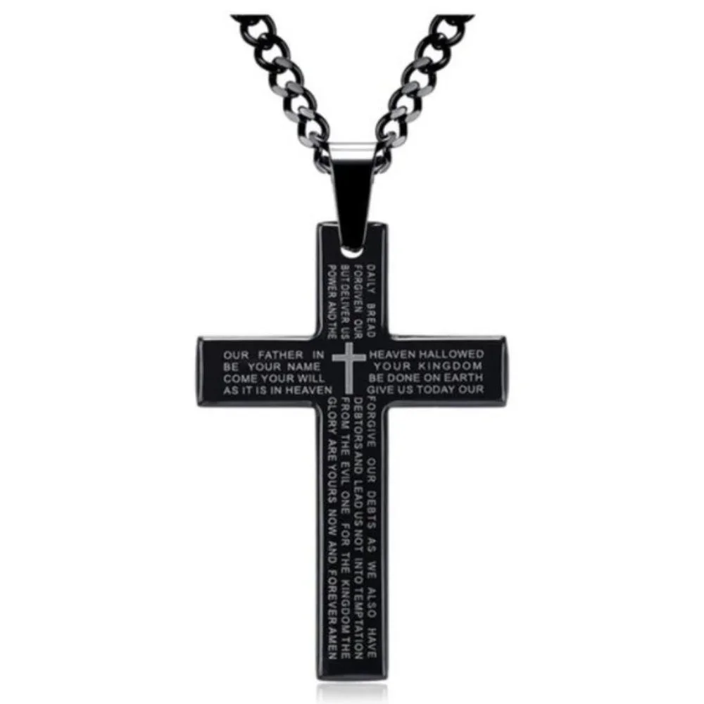 Stainless Steel Men’s cross necklace